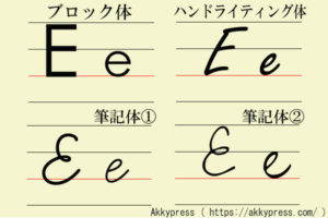 アルファベットE字体